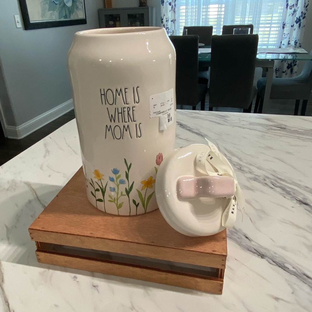 Rae Dunn “Home is where Mom is “ canister new 2023.